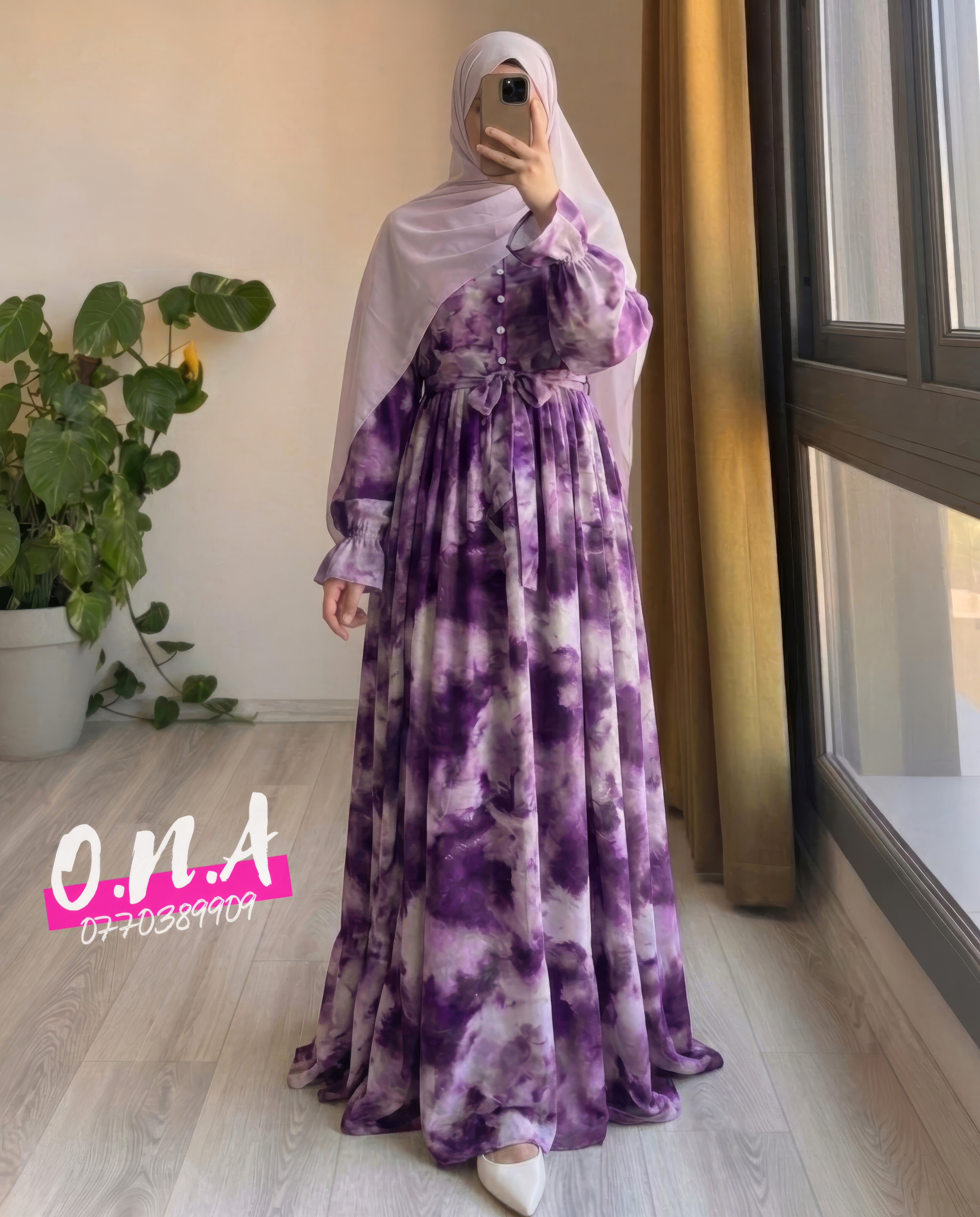 Robe ALBA violet dos