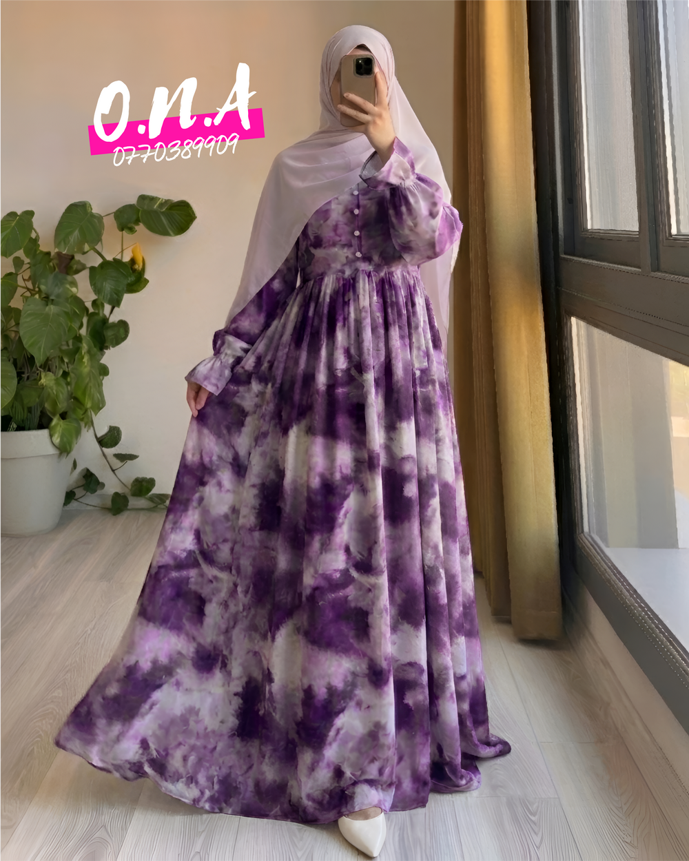 Robe ALBA violet selfie